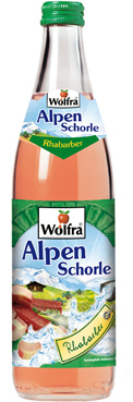 Wolfra Alpenschorle Rhabarber 20 x 0,5 Liter (Glas)