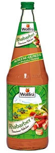Wolfra Rhabarber Premium-Nektar 6 x 1 Liter (Glas)